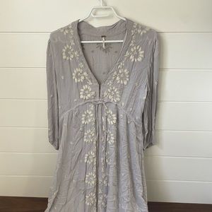 Free People Embroidered Fable Midi Dress